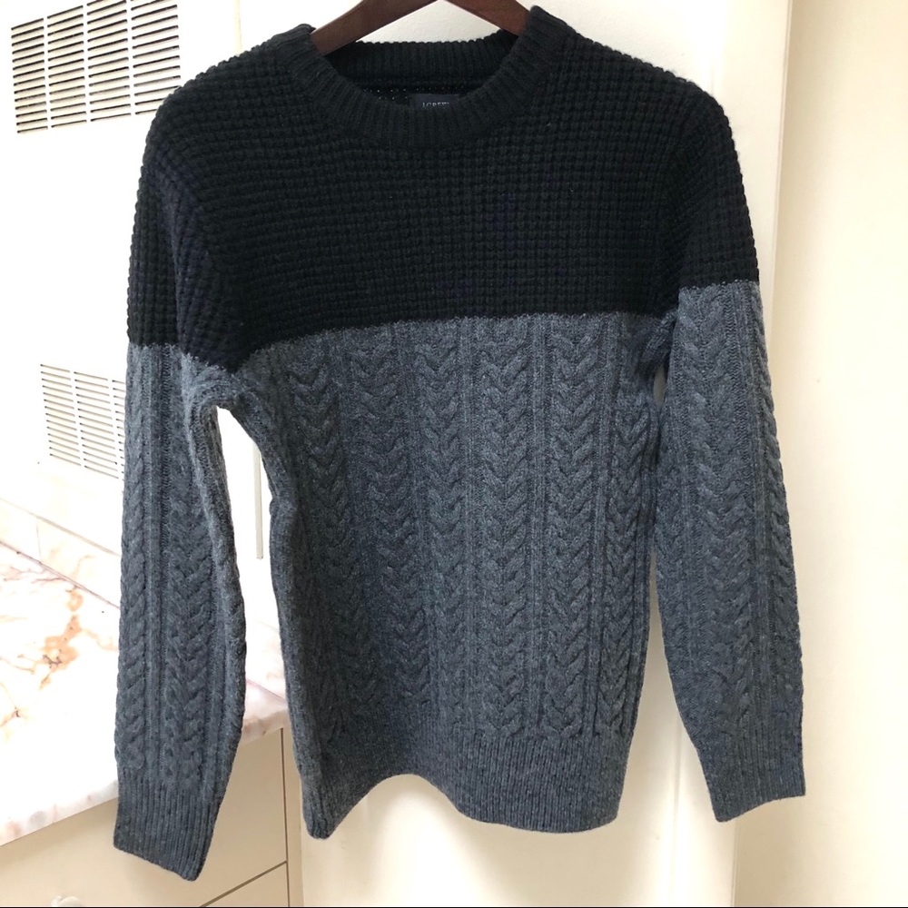J Crew Heavy-weight Colorblocked Sweater
